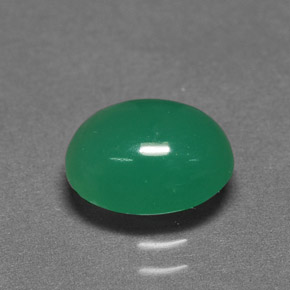 Chrysoprase vert naturelle coupe ovale, 1,96 ct, translucide