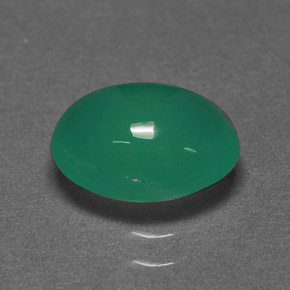 Chrysoprase vert naturelle coupe ovale, 1,67 ct, translucide