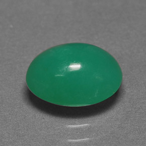 Chrysoprase vert naturelle coupe ovale, 1,98 ct, translucide