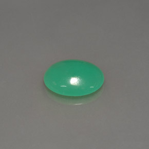 Chrysoprase Vert naturelle Coupe ovale, 1.21 ct, Translucide