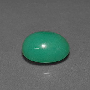 Chrysoprase vert naturelle coupe ovale, 4,05 ct, translucide