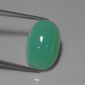 Chrysoprase vert naturelle transparent, 16,67 ct, transparent / translucide