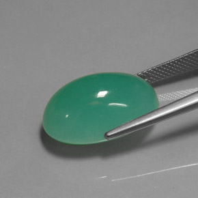 Chrysoprase vert naturelle transparent, 16,67 ct, transparent / translucide