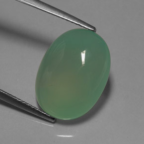 Chrysoprase vert naturelle transparent, 8,10 ct, transparent / translucide