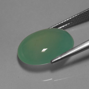 Chrysoprase vert naturelle transparent, 8,10 ct, transparent / translucide