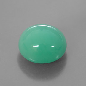 Chrysoprase Vert naturelle Coupe ovale, 7.55 ct, Translucide
