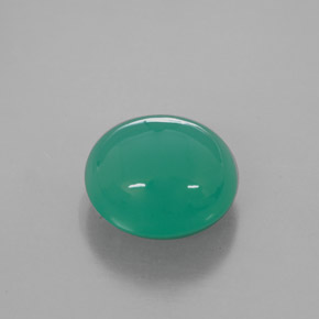 Chrysoprase vert naturelle transparent, 6,11 ct, transparent / translucide