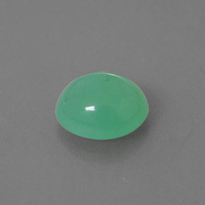 Chrysoprase vert naturelle transparent, 2,64 ct, transparent / translucide
