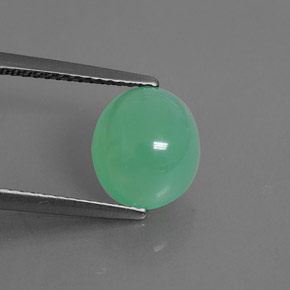 Chrysoprase vert naturelle transparent, 2,64 ct, transparent / translucide