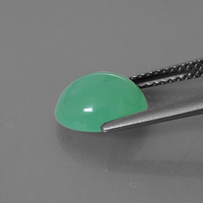Chrysoprase vert naturelle transparent, 2,64 ct, transparent / translucide