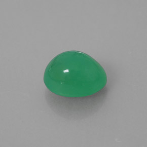 Chrysoprase vert naturelle transparent, 2,44 ct, transparent / translucide
