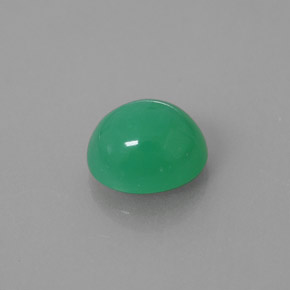 Chrysoprase vert naturelle transparent, 2,43 ct, transparent / translucide