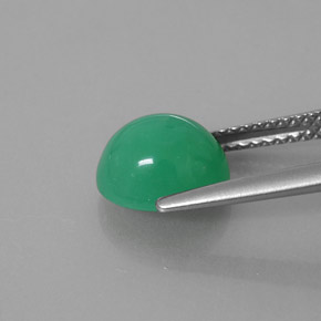 Chrysoprase vert naturelle transparent, 2,43 ct, transparent / translucide