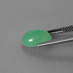 Chrysoprase vert naturelle transparent, 2,49 ct, transparent / translucide