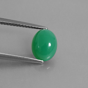 Chrysoprase vert naturelle transparent, 1,91 ct, transparent / translucide