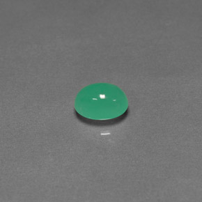 Chrysoprase vert naturelle transparent, 1,57 ct, transparent / translucide