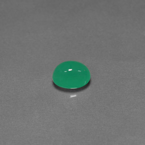 Chrysoprase vert naturelle transparent, 1,51 ct, transparent / translucide