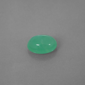 Chrysoprase vert naturelle transparent, 1,42 ct, transparent / translucide