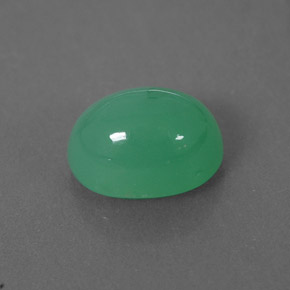 Chrysoprase vert naturelle transparent, 2,04 ct, transparent / translucide