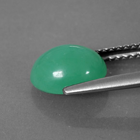 Chrysoprase vert naturelle transparent, 2,03 ct, transparent / translucide