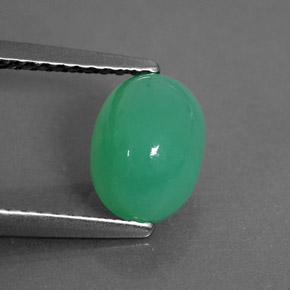 Chrysoprase Vert naturelle Transparent, 1.63 ct, Transparent / Translucide
