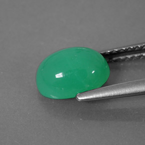 Chrysoprase Vert naturelle Transparent, 1.63 ct, Transparent / Translucide