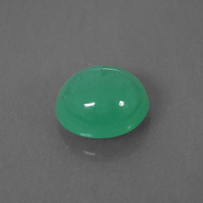 Chrysoprase vert naturelle transparent, 1,38 ct, transparent / translucide