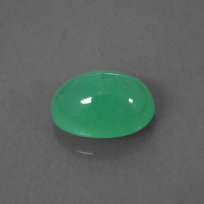 Chrysoprase vert naturelle transparent, 1,43 ct, transparent / translucide