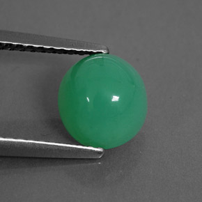 Chrysoprase vert naturelle transparent, 1,79 ct, transparent / translucide