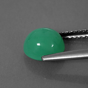 Chrysoprase vert naturelle transparent, 1,79 ct, transparent / translucide