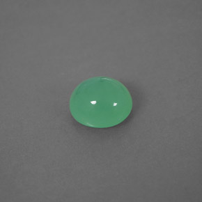 Chrysoprase vert naturelle transparent, 1,55 ct, transparent / translucide