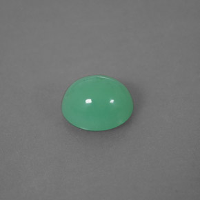 Chrysoprase vert naturelle transparent, 2,05 ct, transparent / translucide