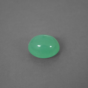 Chrysoprase vert naturelle transparent, 2,05 ct, transparent / translucide