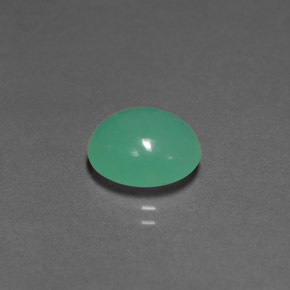 Chrysoprase vert naturelle transparent, 3,50 ct, transparent / translucide