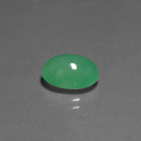 Chrysoprase vert naturelle transparent, 2,61 ct, transparent / translucide