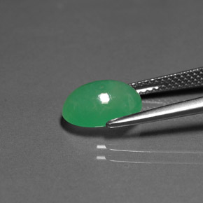 Chrysoprase vert naturelle transparent, 2,61 ct, transparent / translucide