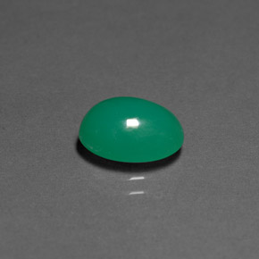 Chrysoprase vert naturelle transparent, 2,49 ct, transparent / translucide