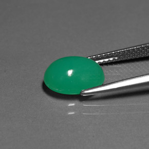 Chrysoprase vert naturelle transparent, 2,49 ct, transparent / translucide