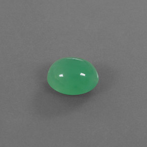 Chrysoprase vert naturelle transparent, 3,87 ct, transparent / translucide