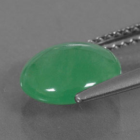 Chrysoprase vert naturelle transparent, 2,15 ct, transparent / translucide