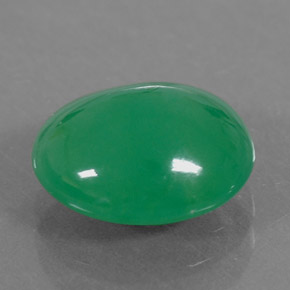 Chrysoprase vert naturelle coupe ovale, 2,68 ct, translucide