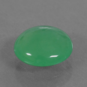 Chrysoprase vert naturelle coupe ovale, 1,27 ct, translucide