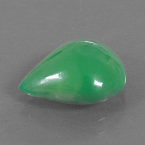 Chrysoprase vert naturelle en forme de poire, 2,68 ct, translucide