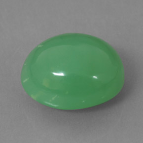 Chrysoprase vert naturelle transparent, 9,75 ct, transparent / translucide