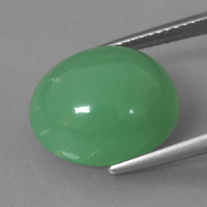Chrysoprase vert naturelle transparent, 9,75 ct, transparent / translucide