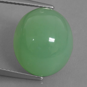 Chrysoprase vert naturelle transparent, 11,83 ct, transparent / translucide