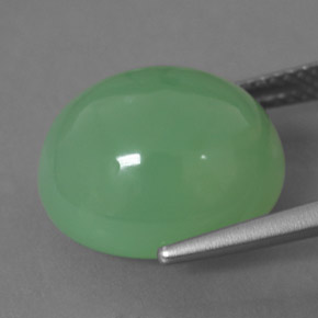 Chrysoprase vert naturelle transparent, 11,83 ct, transparent / translucide
