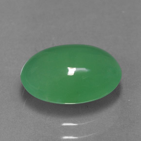 Chrysoprase vert naturelle transparent, 2,42 ct, transparent / translucide