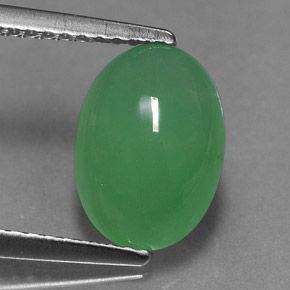 Chrysoprase vert naturelle transparent, 2,42 ct, transparent / translucide