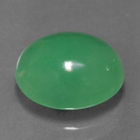 Chrysoprase vert naturelle transparent, 3,90 ct, transparent / translucide